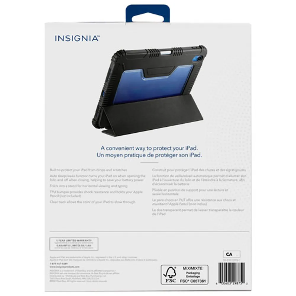 Insignia Folio Case for iPad 10.9" (10th Gen) - Black - Only at Best Buy