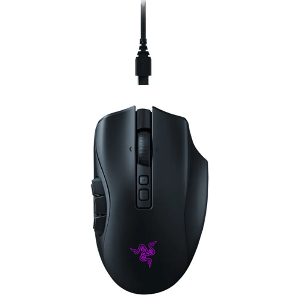 Souris de jeu optique Bluetooth de 30 000 ppp Naga V2 Pro de Razer - Noir