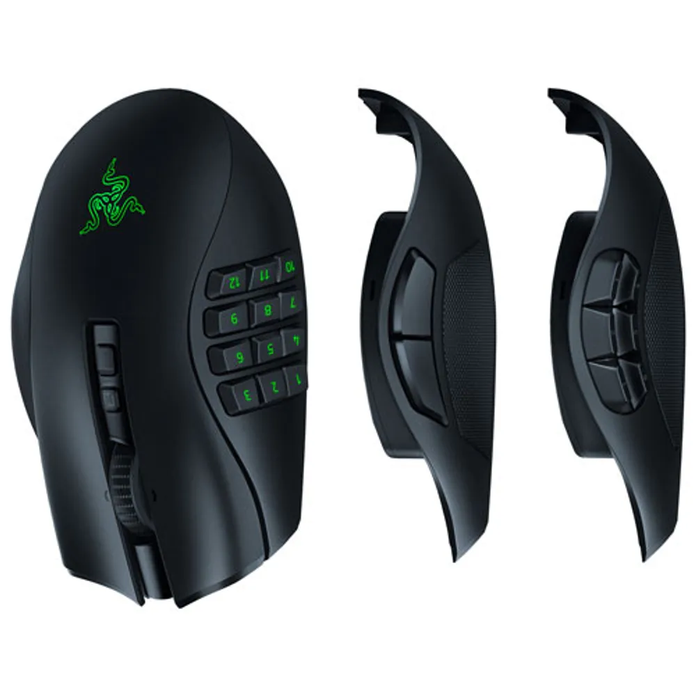 Souris de jeu optique Bluetooth de 30 000 ppp Naga V2 Pro de Razer - Noir