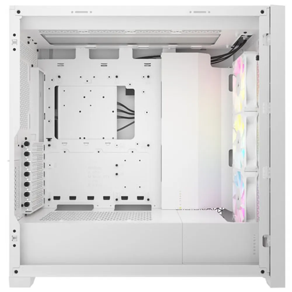 Tour d'ordinateur mi-haute ATX 5000D Airflow à éclairage RVB de Corsair - Blanc