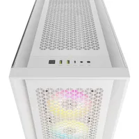 Tour d'ordinateur mi-haute ATX 5000D Airflow à éclairage RVB de Corsair - Blanc