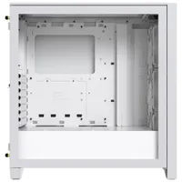 Tour d'ordinateur mi-haute ATX 4000D Airflow à éclairage RVB de Corsair - Blanc