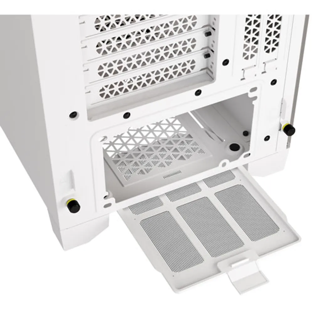 Tour d'ordinateur mi-haute ATX 4000D Airflow à éclairage RVB de Corsair - Blanc