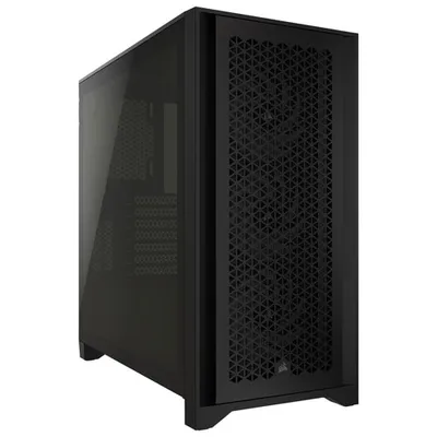 Tour d'ordinateur mi-haute ATX 4000D Airflow à éclairage RVB de Corsair - Noir