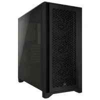 Tour d'ordinateur mi-haute ATX 4000D Airflow à éclairage RVB de Corsair - Noir