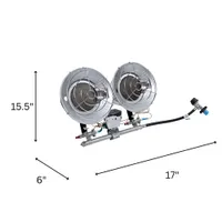 Radiateur de dessus de réservoir au propane double de Master - 32 000 BTU - Métallique