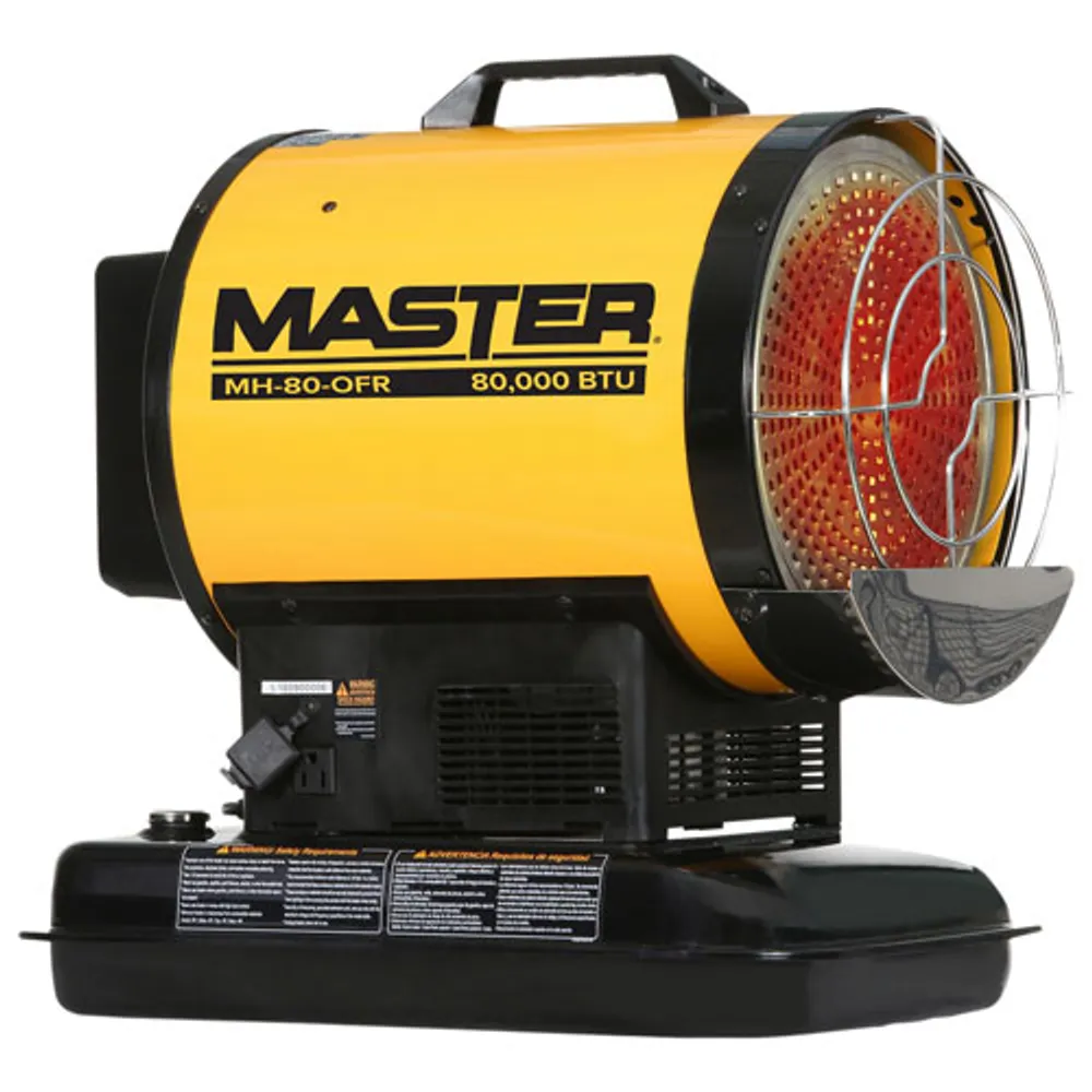 Master Kerosene Diesel Radiant Heater - 80,000 BTU - Yellow