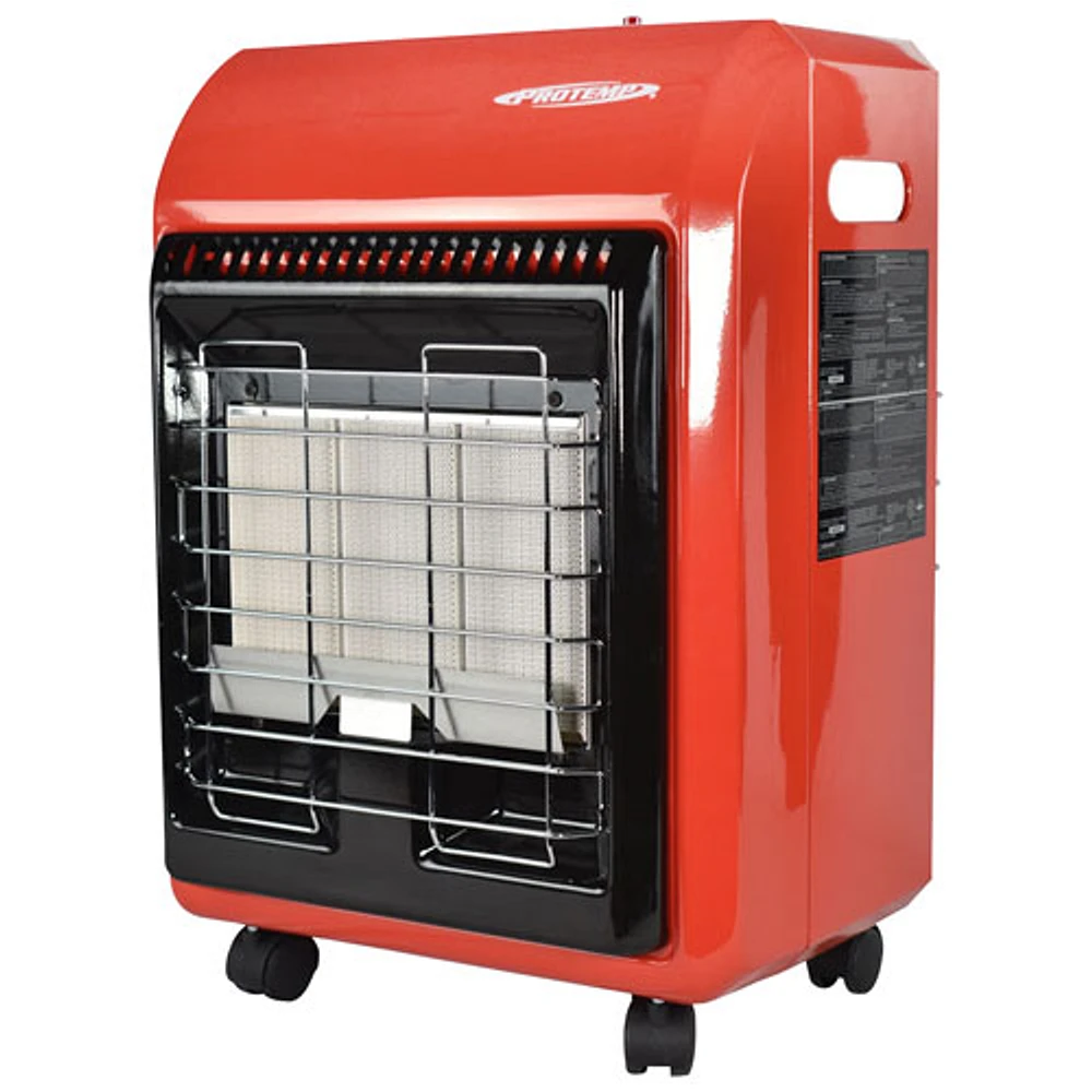 ProTemp Portable Cabinet Propane Heater - 18,000 BTU - Red