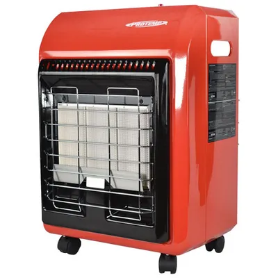 ProTemp Portable Cabinet Propane Heater - 18,000 BTU - Red