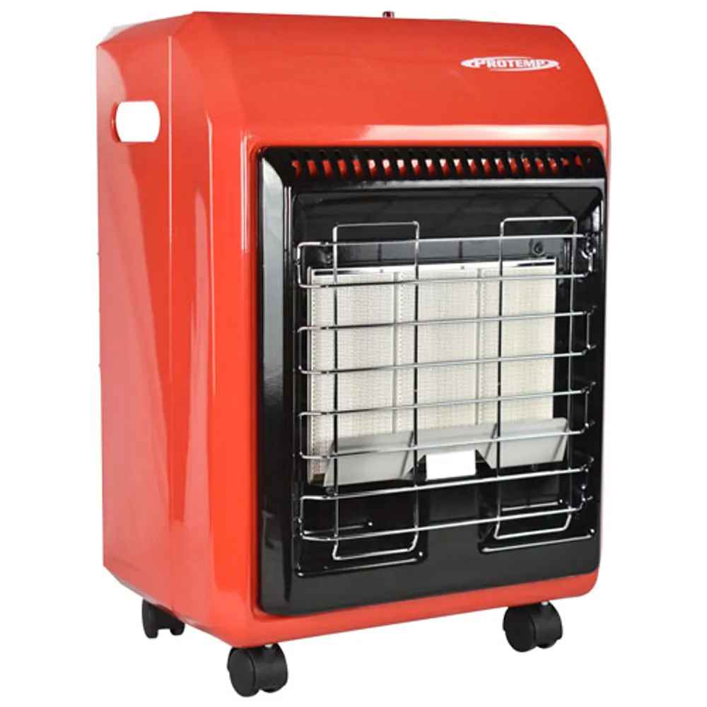 ProTemp Portable Cabinet Propane Heater - 18,000 BTU - Red