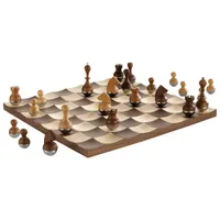 Umbra Wobble Chess Set - Walnut