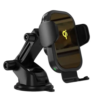 15W Qi Fast Charging Intelligent Infrared Car Mount, Windshield Dash Air Vent Phone Holder for iPhone Samsung