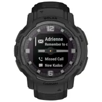 Garmin Instinct Crossover Solar Tactical Edition 45mm GPS Watch with Heart Rate Monitor - Black