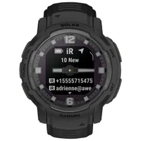 Garmin Instinct Crossover Solar Tactical Edition 45mm Bluetooth Mutlisport Smartwatch - Black