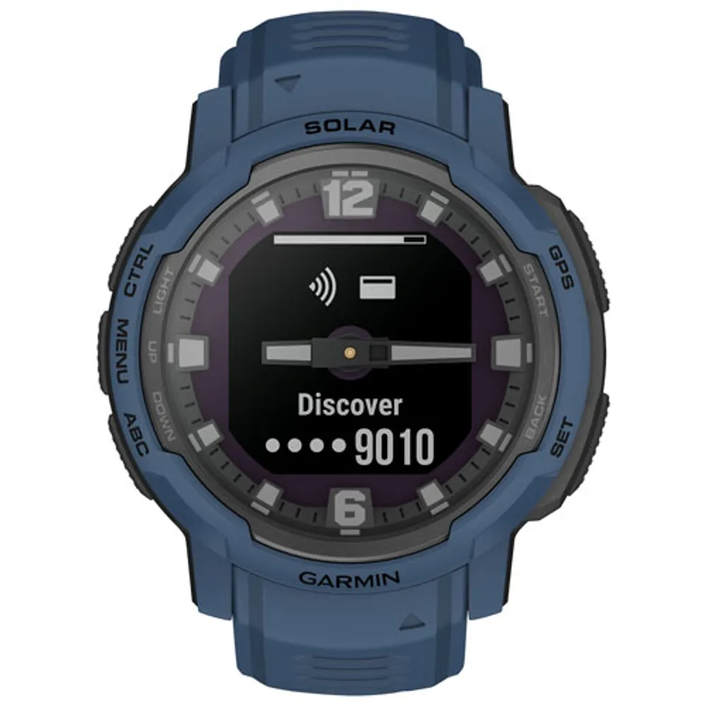 Garmin Instinct Crossover Solar 45mm Bluetooth Mutlisport Smartwatch - Tidal Blue