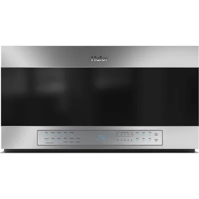 Open Box - Haier Wi-Fi Over-The-Range Microwave - 1.6 Cu. Ft. - Stainless Steel - Perfect Condition