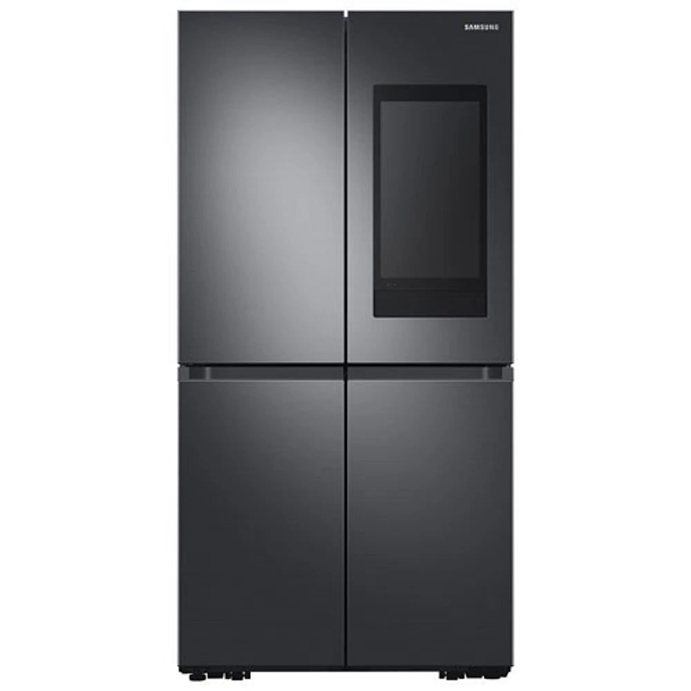 Boîte ouverte - Réfrigérateur deux portes 22,8 pi³ 36 po Family Hub de Samsung (RF23A9771SG) - Inox noir - Endommagé