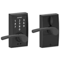 Schlage Electronic Touch Lever Door Handle Lock - Matte Black- Only at Best Buy