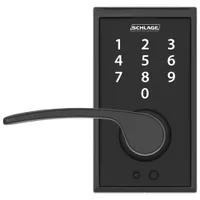 Schlage Electronic Touch Lever Door Handle Lock - Matte Black- Only at Best Buy
