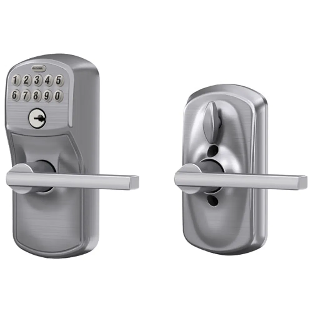 Schlage Electronic Keypad Lever Door Handle Lock – Satin Chrome- Only at Best Buy