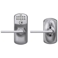 Schlage Electronic Keypad Lever Door Handle Lock – Satin Chrome- Only at Best Buy