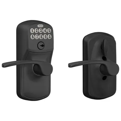 Schlage Electronic Keypad Lever Door Handle Lock - Matte Black- Only at Best Buy