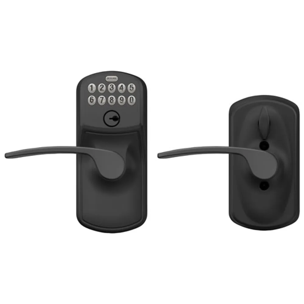 Schlage Electronic Keypad Lever Door Handle Lock - Matte Black- Only at Best Buy