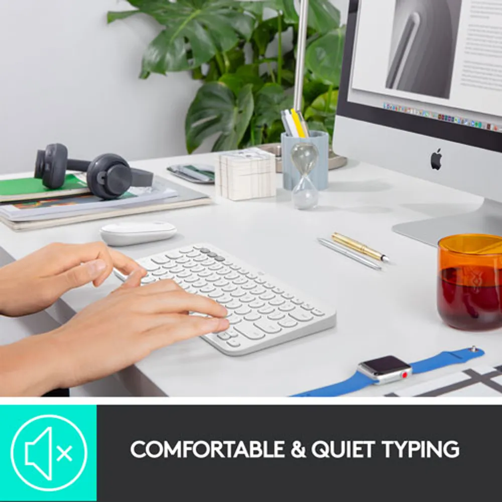 Logitech K380 Multi-Device TKL Bluetooth Keyboard - Off-White