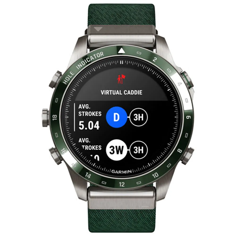 Garmin MARQ Golfer Gen 2 46mm GPS Bluetooth Golf Smartwatch - Pine Green