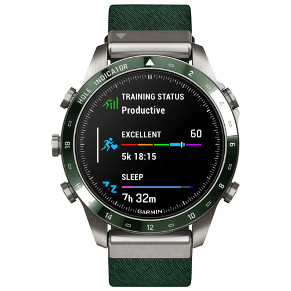 Garmin MARQ Golfer Gen 2 46mm GPS Bluetooth Golf Smartwatch - Pine Green