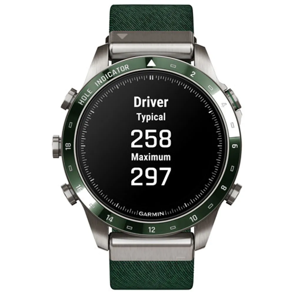 Garmin MARQ Golfer Gen 2 46mm GPS Bluetooth Golf Smartwatch - Pine Green