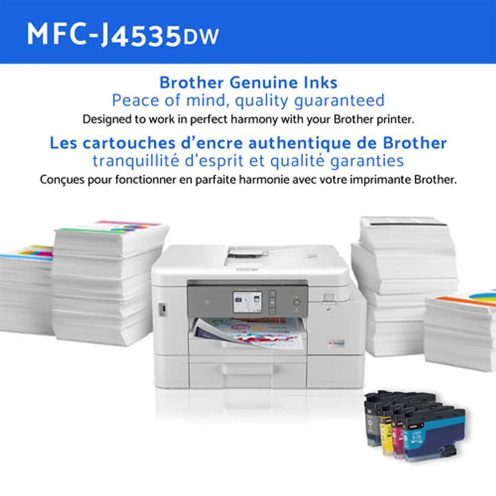 Brother INKvestment Tank Wireless All-In-One Inkjet Printer (MFC-J4535DW)