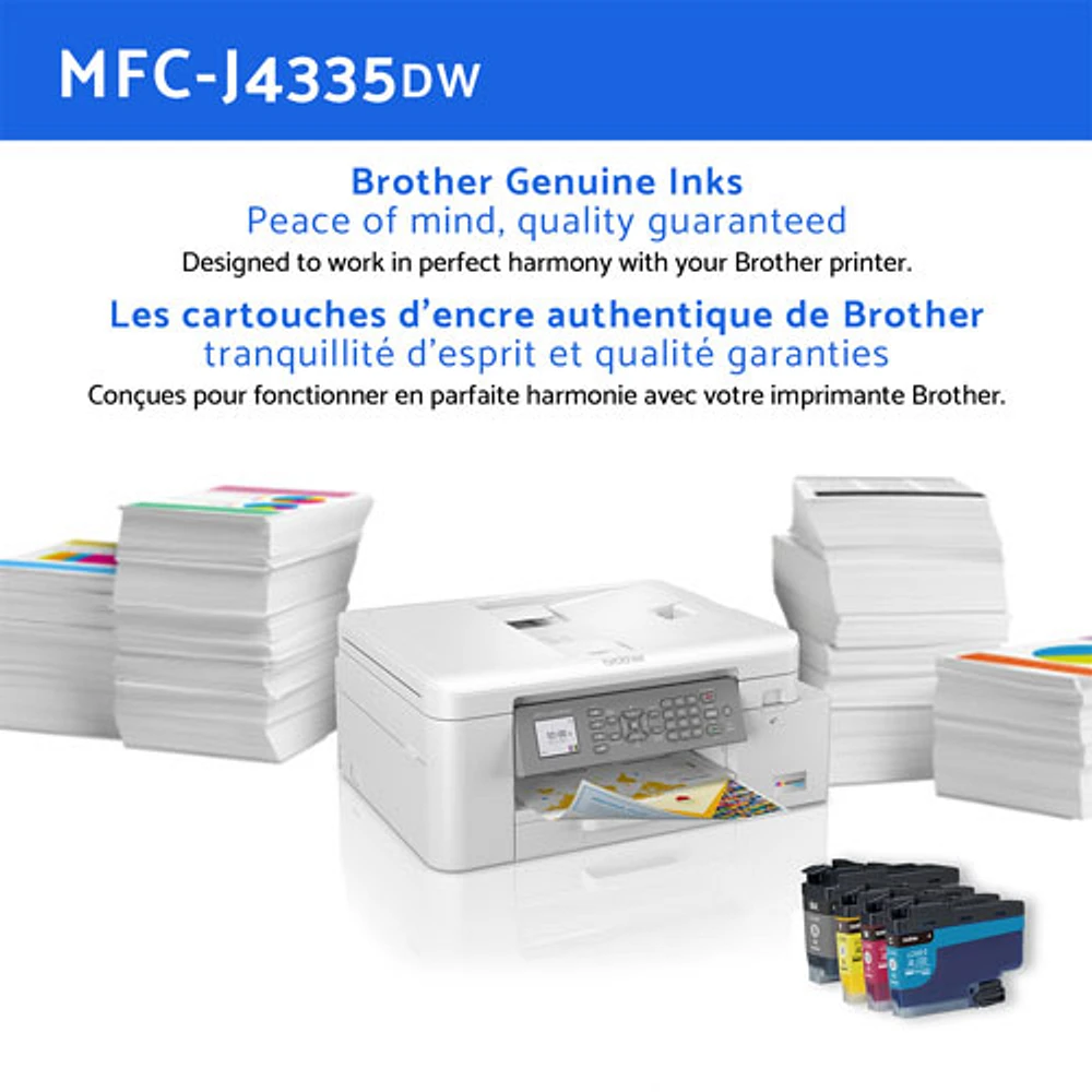 Brother MFCJ4335DW Wireless All-In-One Inkjet Printer with INKvestment Tank