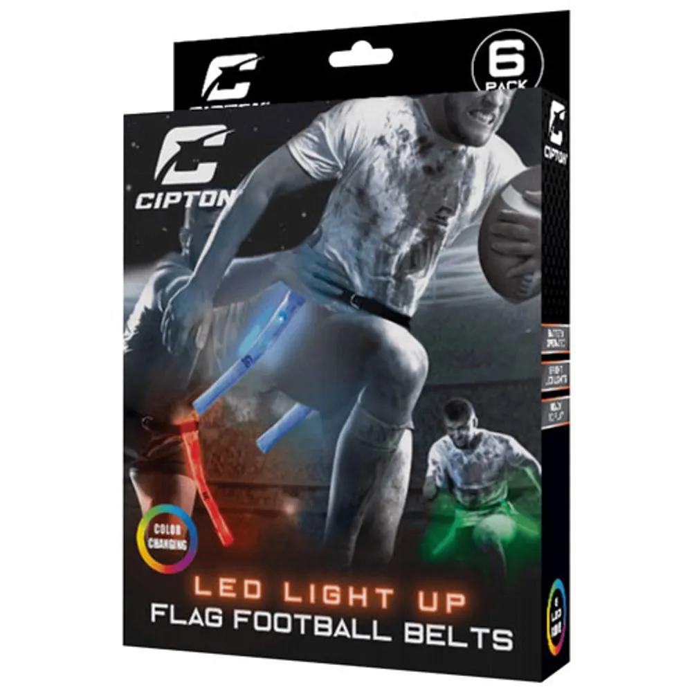 Cipton LED Light Up Flag Football Belts - 6 Pack