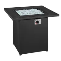 Insignia 28" Square Propane/Natural Gas Fire Pit Table - 50,000 BTU - Black - Only at Best Buy