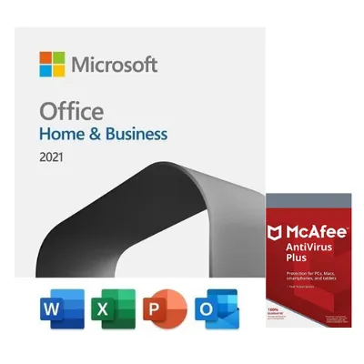 Microsoft Office Home & Business 2021 (PC/Mac) & McAfee AntiVirus Combo | 1  User | Digital Download | Coquitlam Centre