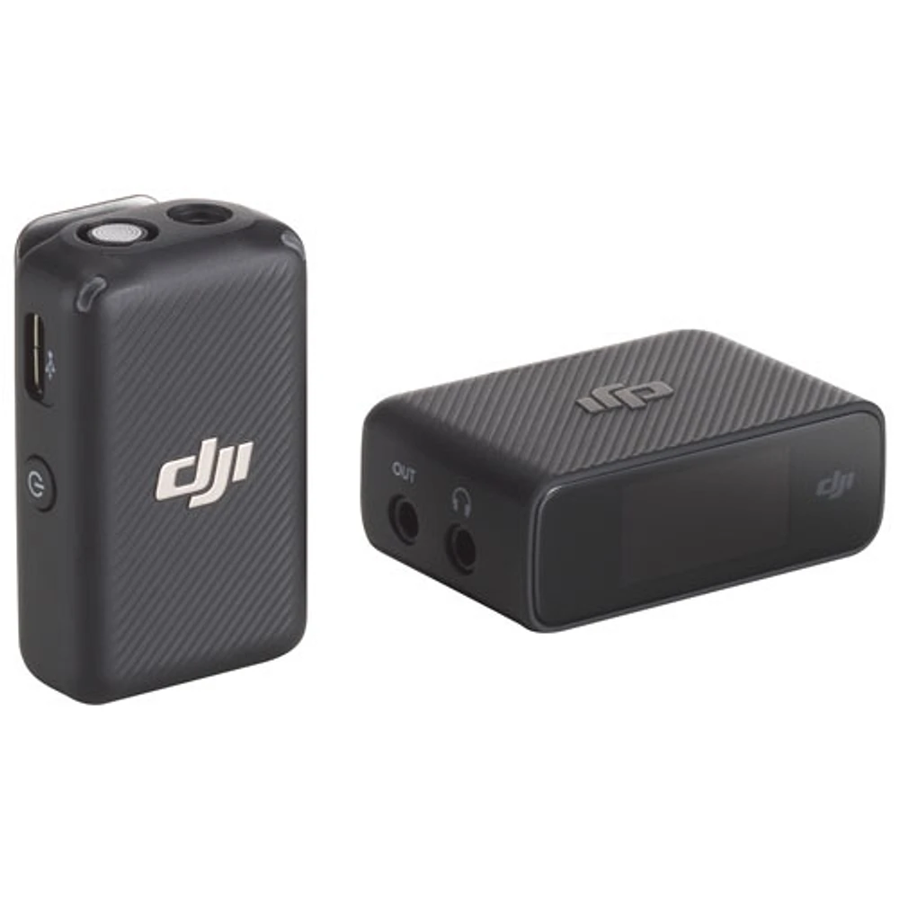 Microphone sans fil Mic de DJI (1 TX + 1 RX) - Noir