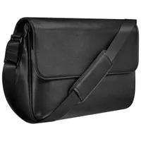 Insignia 15" Leather Laptop Messenger Bag - Black - Only at Best Buy