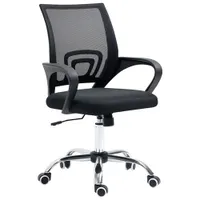 Fauteuil de bureau en filet à dossier mi-hauteur Dynamo de Naz - Noir