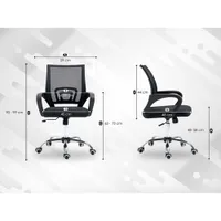 Naz Dynamo Mid-Back Mesh Office Chair - Black