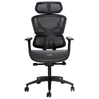 Naz Aspire Full-Back Mesh Office Chair with Headrest - Black