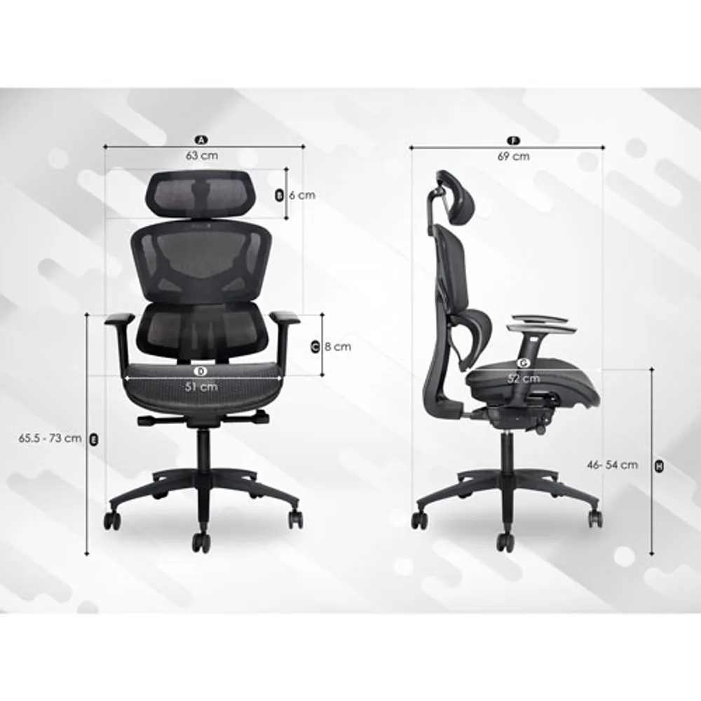 Naz President Full-Back Mesh Office Chair - Black