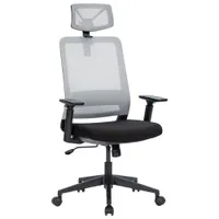 Naz Expert Full-Back Mesh Office Chair with Headrest - Black