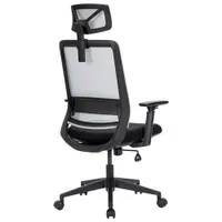 Naz Expert Full-Back Mesh Office Chair with Headrest - Black