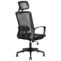 Naz Aspire Full-Back Mesh Office Chair with Headrest - Black