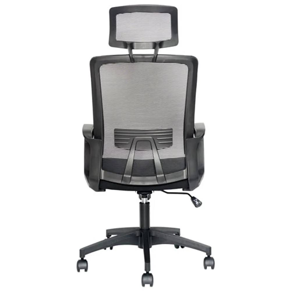 Naz Aspire Full-Back Mesh Office Chair with Headrest - Black