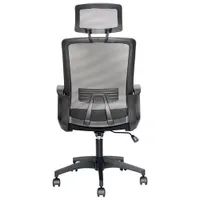 Naz Aspire Full-Back Mesh Office Chair with Headrest - Black