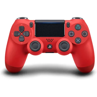 Open Box Sony DualShock PS4 Wireless Controller Joystick for PS4 with Charging Cable (Magma Red)