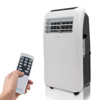 SereneLife SLACHT108 Portable Air Conditioner Compact Home AC Cooling Unit  with Built-in Dehumidifier u0026 Fan Modes, Quiet Operation, Includes Window  Mount Kit, 10,000 BTU + HEAT, Wh | Scarborough Town Centre