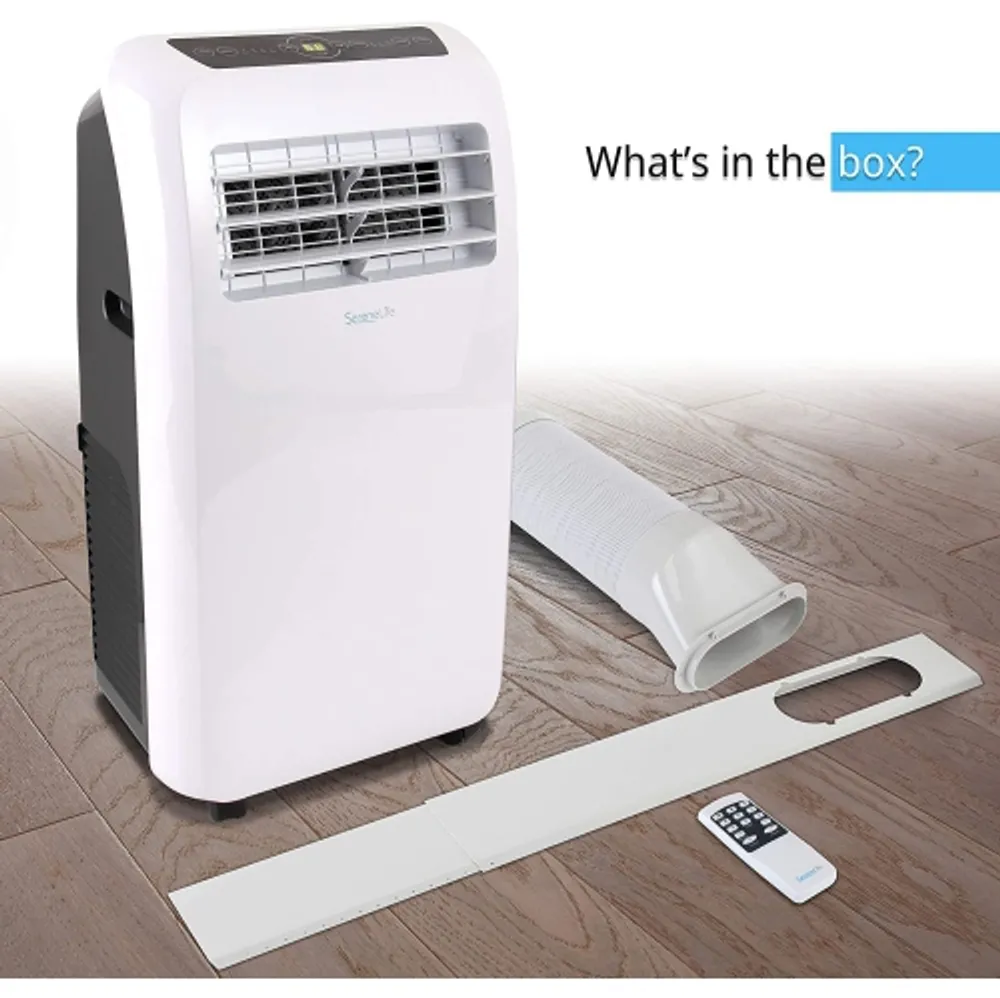 SereneLife SLACHT108 Portable Air Conditioner Compact Home AC Cooling Unit  with Built-in Dehumidifier u0026 Fan Modes, Quiet Operation, Includes Window  Mount Kit, 10,000 BTU + HEAT, Wh | Galeries de la Capitale